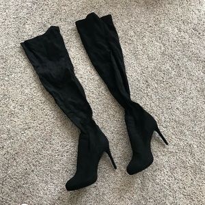 Forever 21 over the knee heel boots